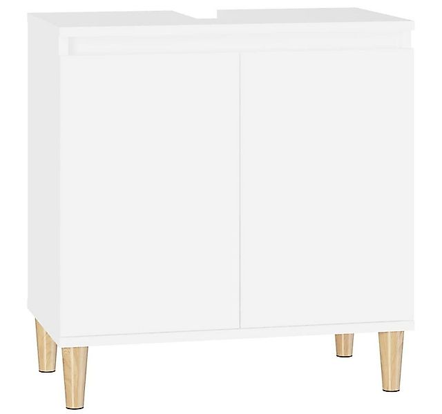 furnicato Waschbeckenschrank Waschbeckenunterschrank Weiß 58x33x60 cm Holzw günstig online kaufen