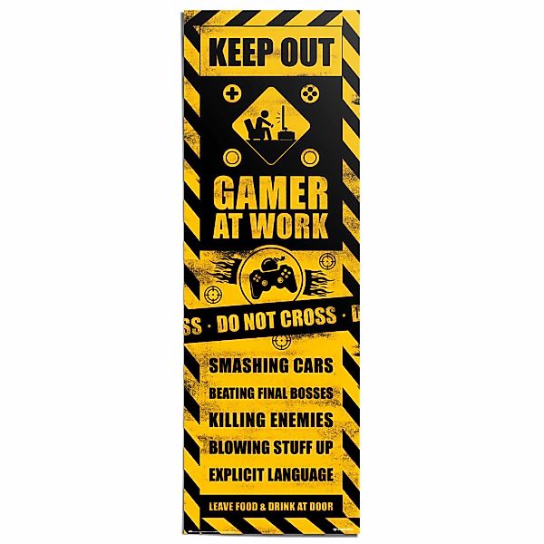 Reinders Poster "Gaming Caution" günstig online kaufen
