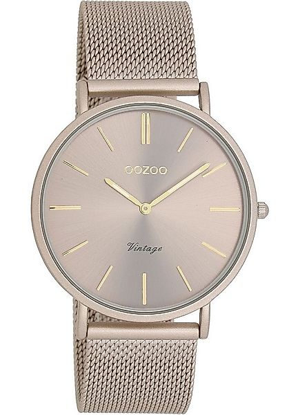OOZOO Quarzuhr Vintage Armbanduhr C20336 Taupe Milanaiseband 40 mm C20336 günstig online kaufen