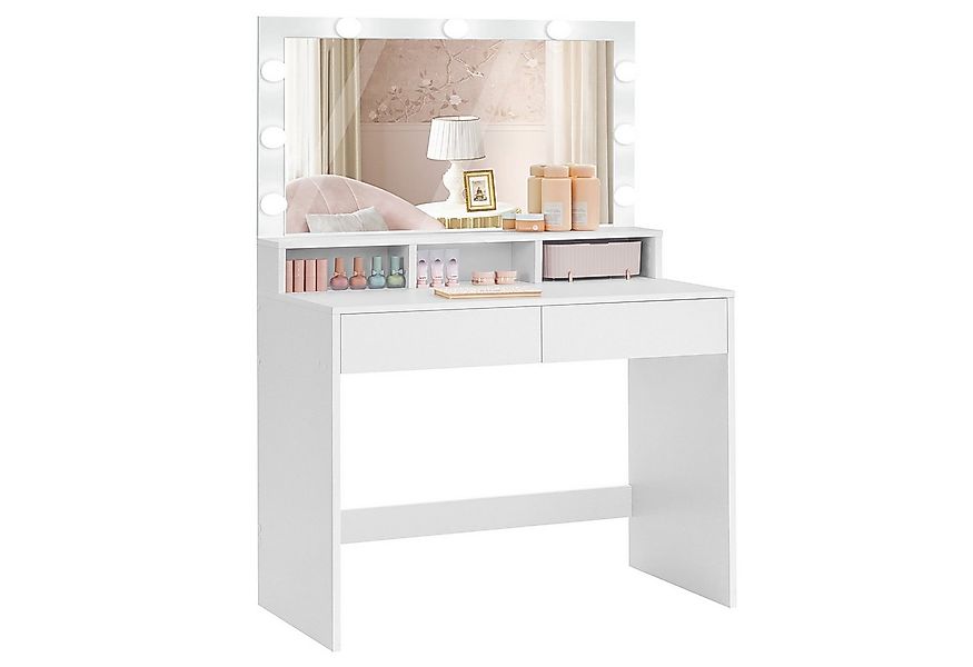 VASAGLE Schminktisch mit LED-Beleuchtung, einstellbare Helligkeit, Frisiert günstig online kaufen