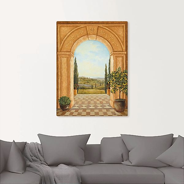 Artland Wandbild »Ausblick mit Zitronenbaum«, Fensterblick, (1 St.), als Le günstig online kaufen