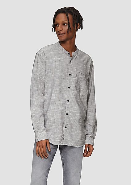 QS Langarmhemd Regular Fit: Baumwollhemd mit günstig online kaufen