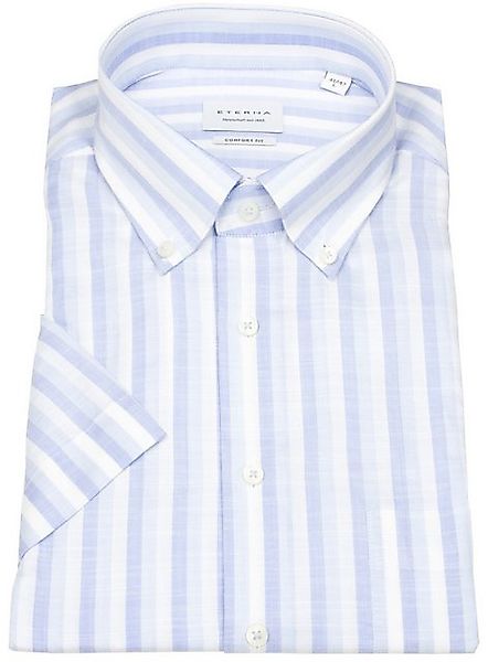 Eterna Kurzarmhemd Comfort Fit Button-Down-Kragen günstig online kaufen