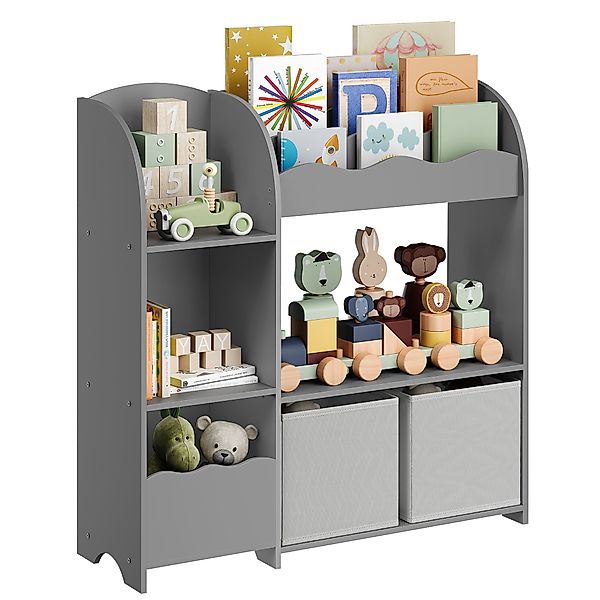 SONGMICS Spielzeugtruhe Kinderregal Bücherregal Kinder, Spielzeugregal günstig online kaufen