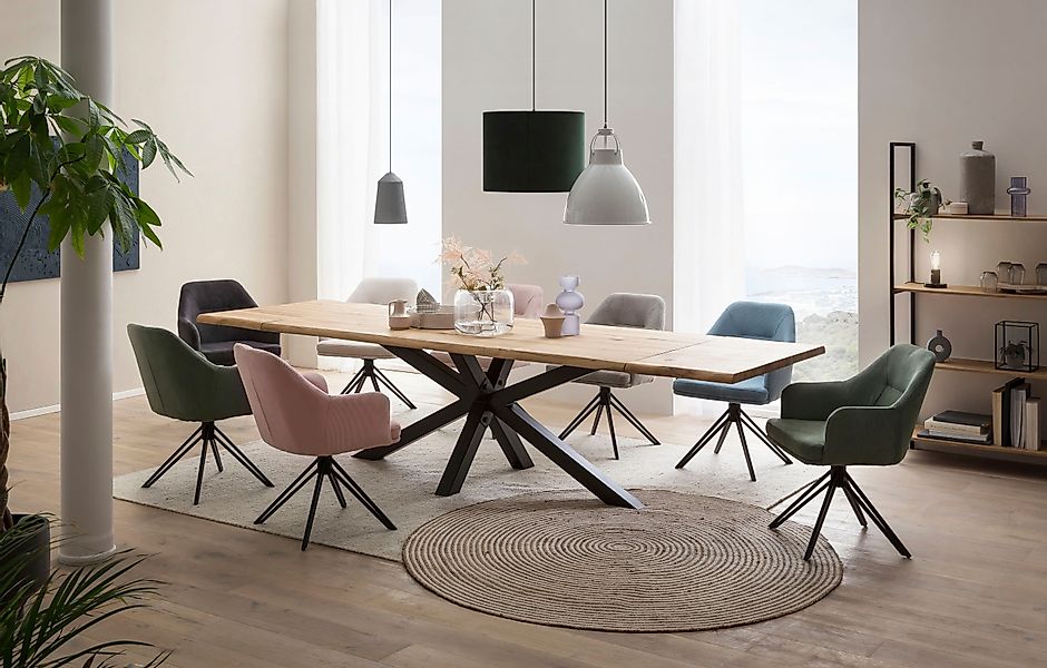 Home affaire Esszimmerstuhl "Alaro" () 2 Stk.mit Drehfunktion, Armlehnstuhl günstig online kaufen