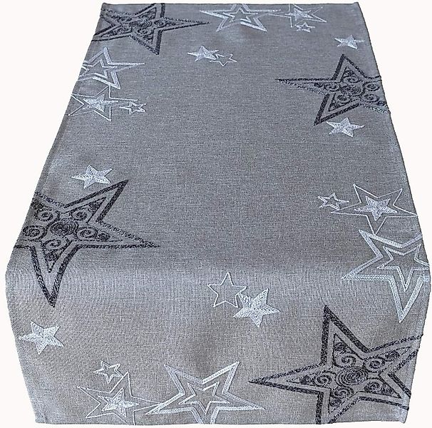 texpot Tischdecke Stickerei Sterne Winter Weihnachten (1-tlg) günstig online kaufen