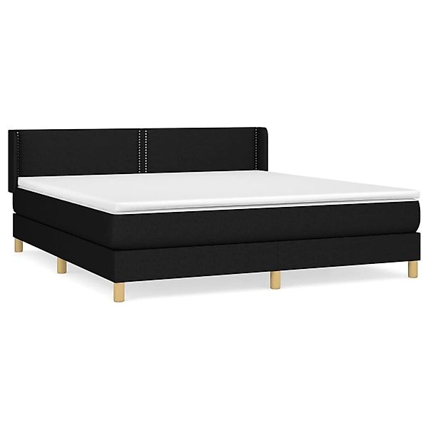 vidaXL Boxspringbett mit Matratze Schwarz 160x200 cm Stoff 3130203 günstig online kaufen