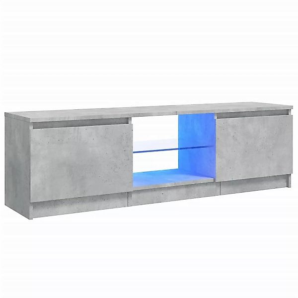vidaXL TV-Schrank TV-Board mit LED-Leuchten Betongrau günstig online kaufen