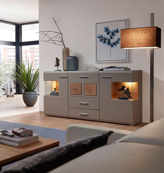 Innostyle Sideboard "FUN PLUS II" 2 Holztüren, 3 Schubläden, 7 Fächer, Soft günstig online kaufen