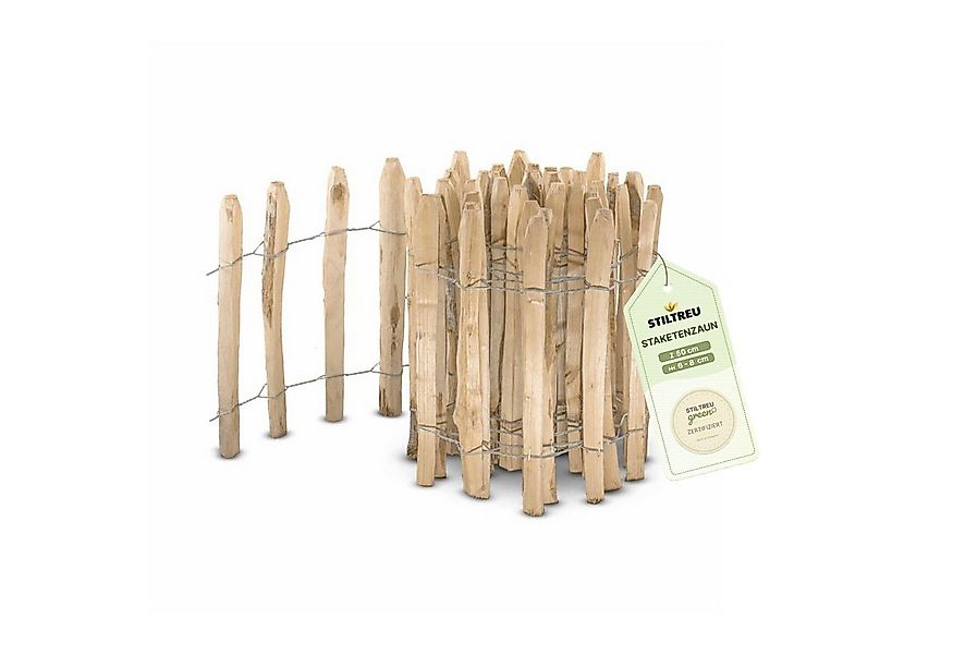 STILTREU Staketenzaun Englischer Staketenzaun aus Kastanie 5 m, Höhe 50 cm, günstig online kaufen