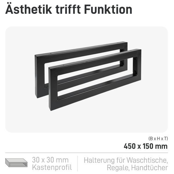 Natural Goods Berlin Wandregalhalter Wandkonsole RECHTECK, günstig online kaufen