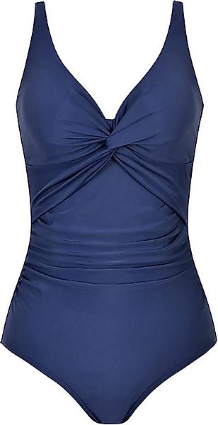 COFI 1453 Badeanzug Marineblauer Badeanzug mit Gedrehtem V-Ausschnitt günstig online kaufen