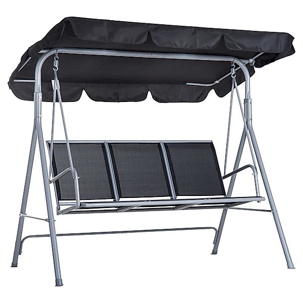 Outsunny Hollywoodschaukel schwarz Metall B/H/L: ca. 108x154x171 cm günstig online kaufen