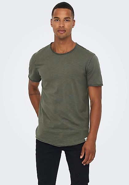 ONLY & SONS Rundhalsshirt "ONSBENNE LONGY SS TEE NF 7822 NOOS" günstig online kaufen