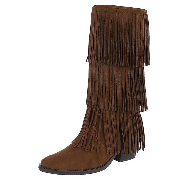 Ital-Design Fransenstiefel für Damen – Komfortabel und Trendig Westernstief günstig online kaufen