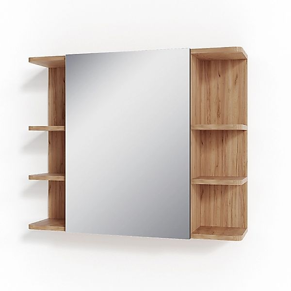 Vicco Badspiegelschrank Fynn Eiche/Anthrazit 80 x 64 cm günstig online kaufen
