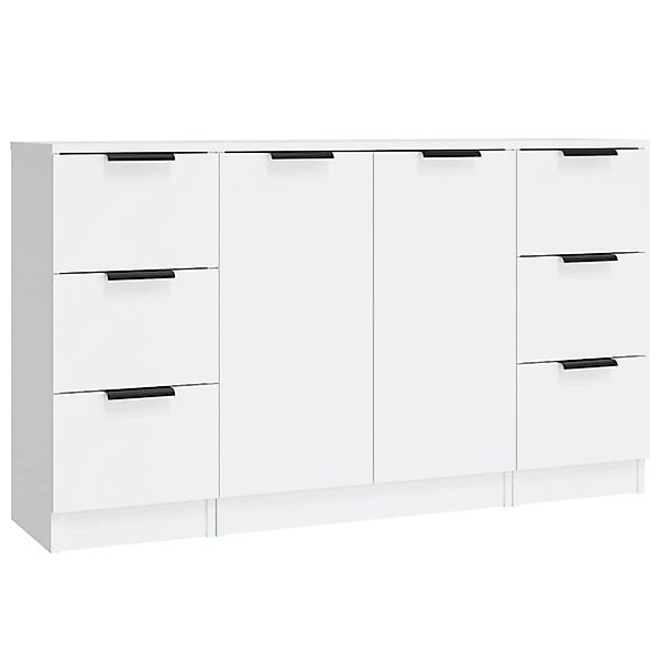 vidaXL Sideboards 3 Stk Weiß Holzwerkstoff 3115836 günstig online kaufen