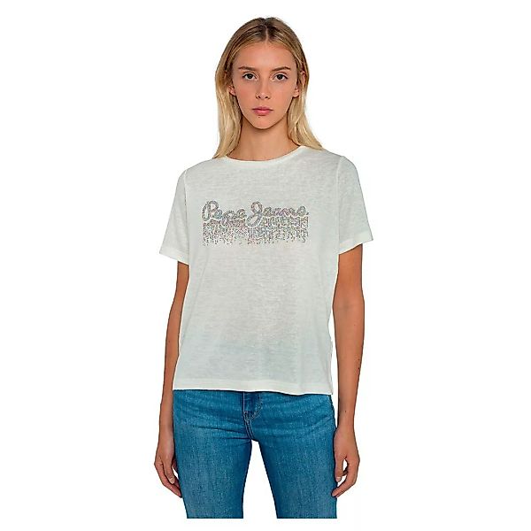 Pepe Jeans Davinia Kurzärmeliges T-shirt L Off White günstig online kaufen