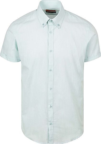 Suitable Short Sleeves Hemd Cotton Slub Hellgrün - Größe M günstig online kaufen