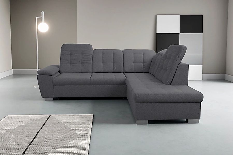 WERK2 Ecksofa »Bonny inkl. Kopfteilverstellung, Bettfunktion, Stauraum, L-F günstig online kaufen