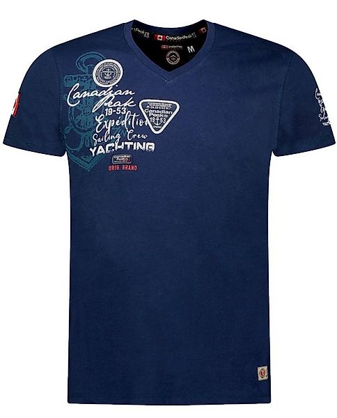 Canadian Peak T-Shirt Jademoreak V-Neck T-Shirt mit Label Patch und Print, günstig online kaufen