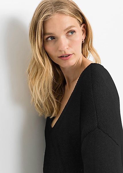 bonprix Longpullover "Long-Pullover" aus Polyacryl und Polyester, Oversize günstig online kaufen