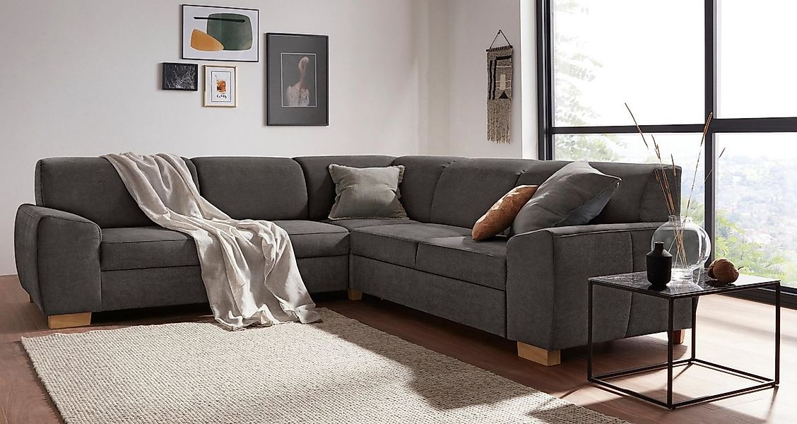 DOMO collection Ecksofa "Incanto kubische Formensprache, komfortabel, flach günstig online kaufen