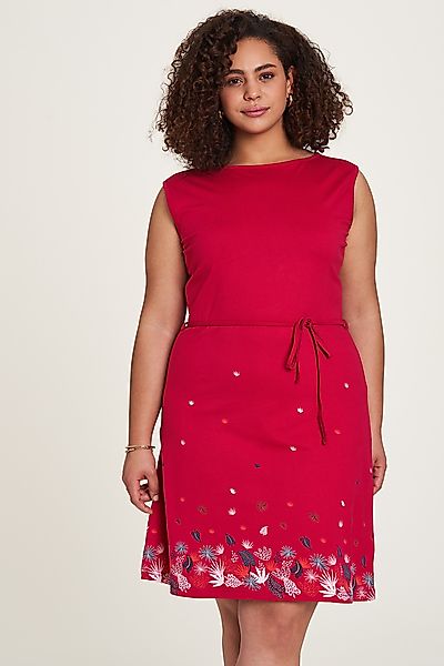 Jersey Kleid Mit Bezauberndem Print In Rot Oder Blau Gots-zertifiziert (S22 günstig online kaufen