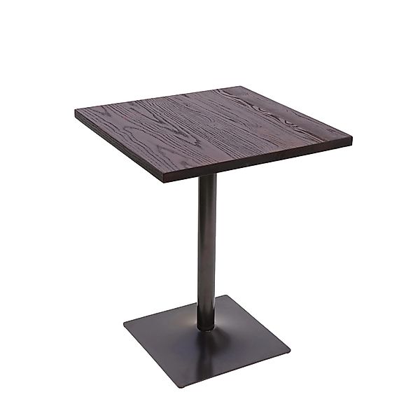 CHEFGASTRO Bistrotisch 76x60x60cm Industrial Gastronomie Ulme Holz Dunkelbr günstig online kaufen