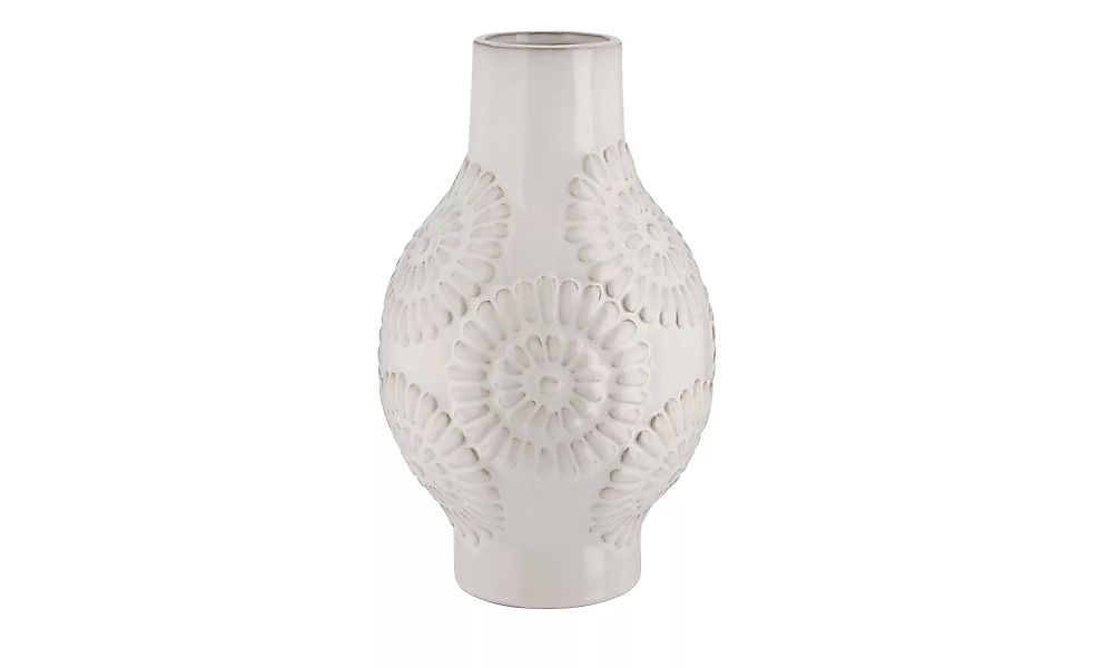 Vase ¦ weiß ¦ Steinzeug ¦ Maße (cm): H: 28,5  Ø: 17.5 Accessoires > Vasen - günstig online kaufen