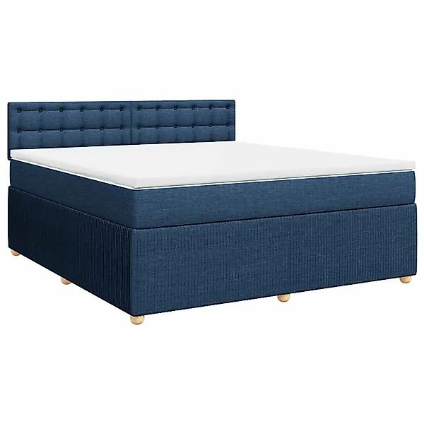 vidaXL Boxspringbett mit Matratze Blau 180x200 cm Stoff 3289855 günstig online kaufen