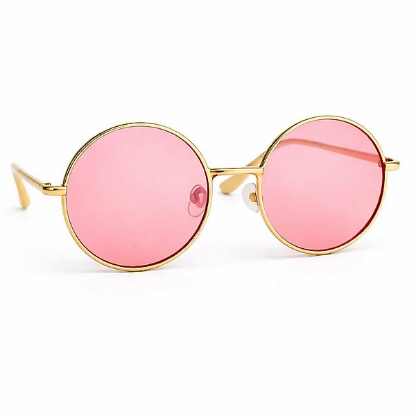 TK Gruppe Kostüm Hippie Brille Sonnenbrille rund pink – für Fasching & Karn günstig online kaufen