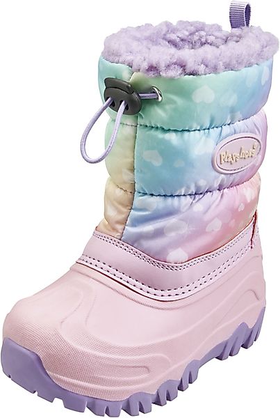 Playshoes Gummistiefel Winter-Bootie Regenbogen, Farbe: rosa, günstig online kaufen
