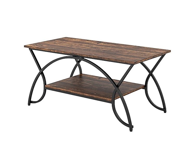 COSTWAY Couchtisch Marmor, mit Ablage & goldenem Metallbeinen, 100x50x45cm günstig online kaufen