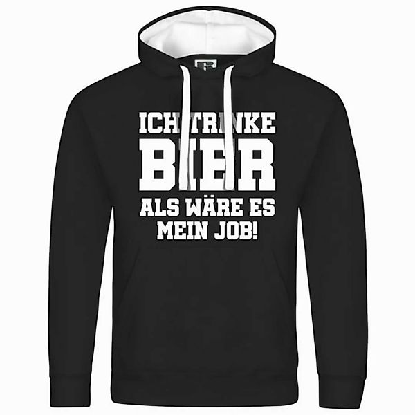 deinshirt Kapuzenpullover Herren Kapuzenpullover Ich trinke Bier als wäre e günstig online kaufen