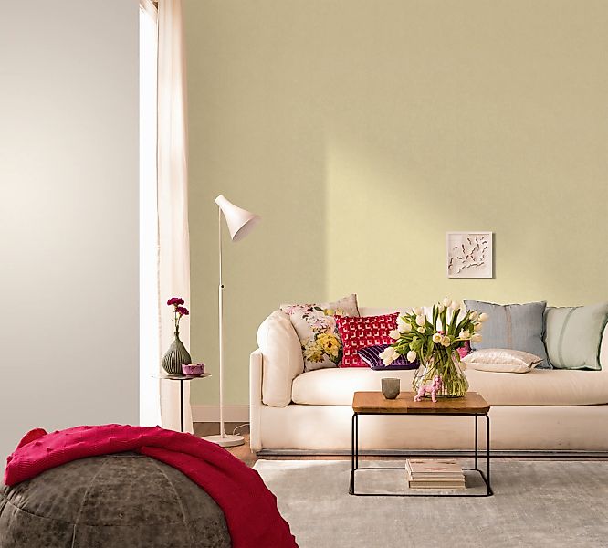 Marburg Vliestapete »Beige« uni moderne Tapete für Wohnzimmer Schlafzimmer günstig online kaufen