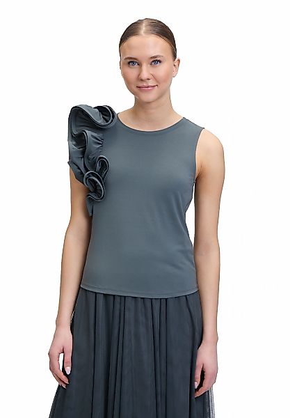 Vera Mont T-Shirt "Vera Mont Damen Rüschenbluse mit Rundhalsausschnitt", (1 günstig online kaufen