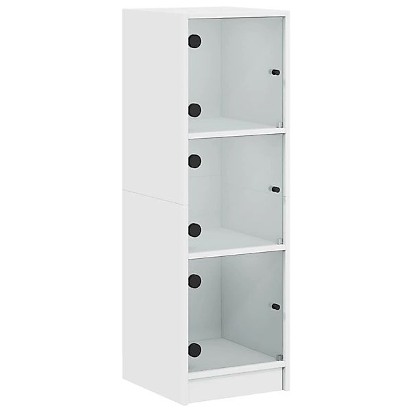 vidaXL Highboard mit Glastüren Weiß 35x37x109 cm 836385 günstig online kaufen
