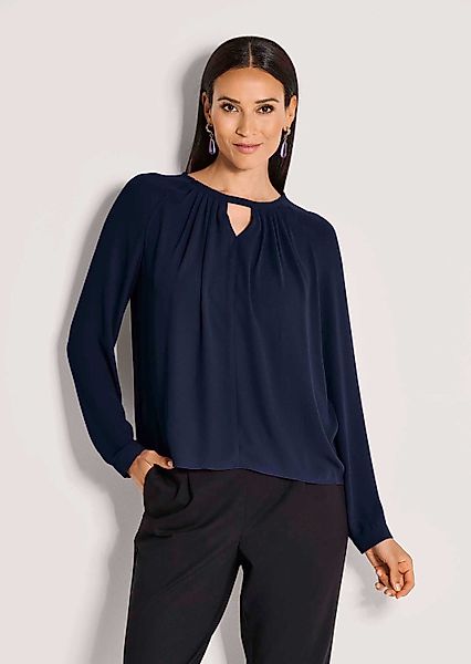 MADELEINE Langarmbluse Elegante Bluse mit V-Ausschnitt günstig online kaufen
