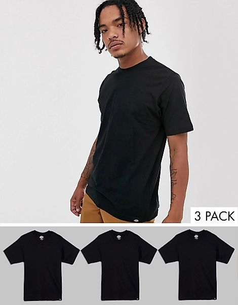Dickies – Schwarze T-Shirts im 3er-Set günstig online kaufen
