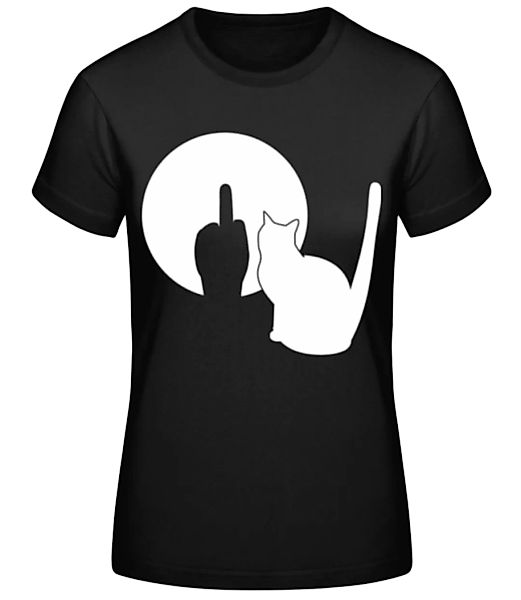 Katzen Schatten Stinkefinger · Frauen Basic T-Shirt günstig online kaufen