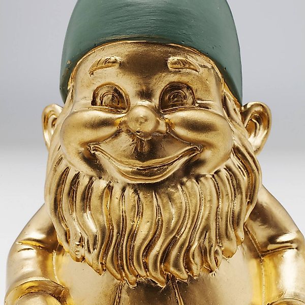 KARE Deko-Figur Zwerg Sitting, grün/goldfarben, Polyresin günstig online kaufen