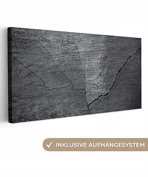 OneMillionCanvasses® Leinwandbild Panorama Beton - Schwarz günstig online kaufen
