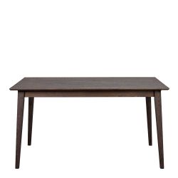 Skandi Esszimmer Tisch aus Eiche Massivholz Dunkelbraun lackiert und gebürs günstig online kaufen