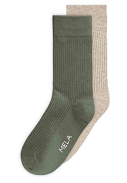 MELA Socken Gerippte Socken 2 Paare Das Elasthan "Roica" ist abbaubar, ohne günstig online kaufen