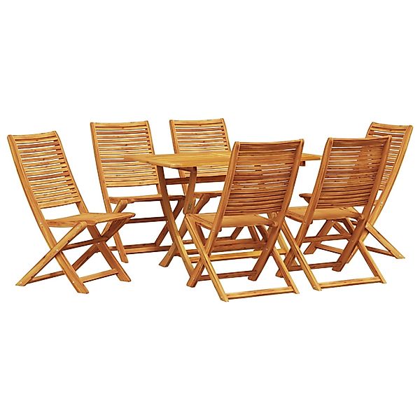 vidaXL 7-tlg Garten-Essgruppe Massivholz Akazie 3375755 günstig online kaufen