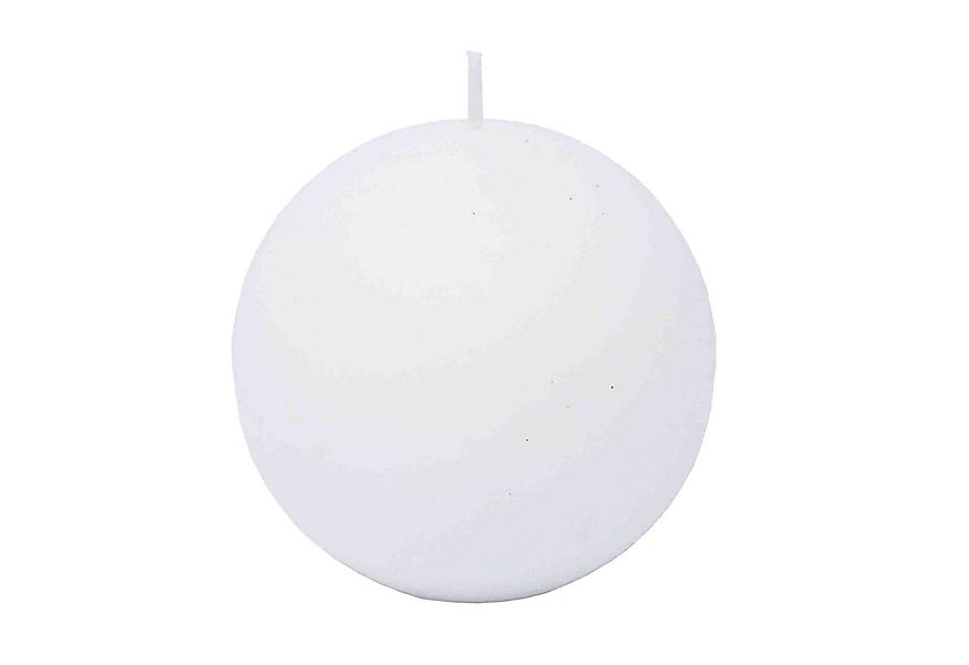 B&S Kugelkerze Kugelkerze Rustikal Ø 100 mm weiß ca. 55 Stunden Brenndauer günstig online kaufen