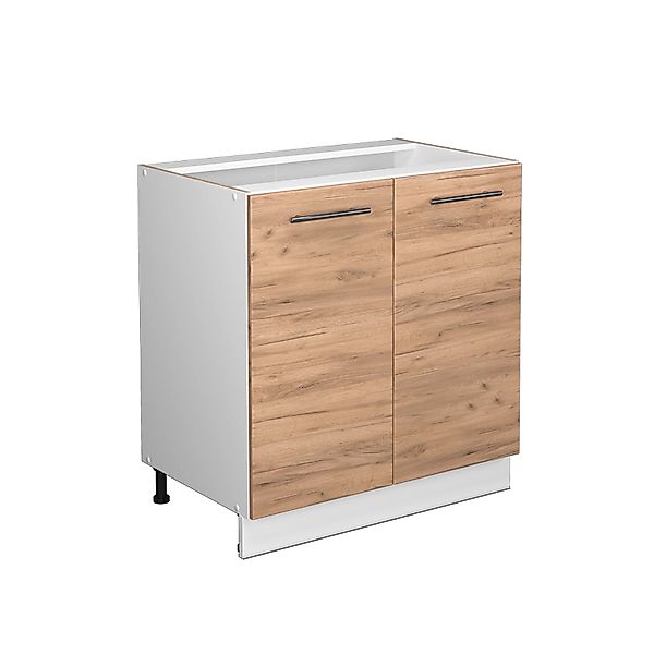 Vicco Spülenunterschrank Fame-Line Goldkraft Eiche/Weiß 80 cm mit Regal ohn günstig online kaufen