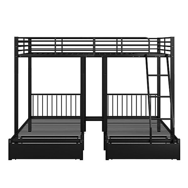Gotagee Etagenbett Einzelbetten Metallrahmen Bett Dreifaches flachbett 90x2 günstig online kaufen