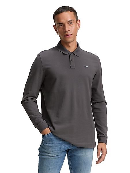 TOM TAILOR Langarm-Poloshirt mit Logo-Stickerei günstig online kaufen